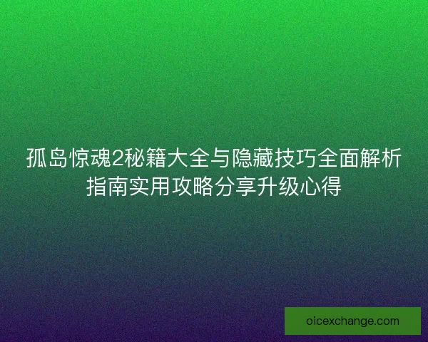 孤岛惊魂2秘籍大全与隐藏技巧全面解析指南实用攻略分享升级心得